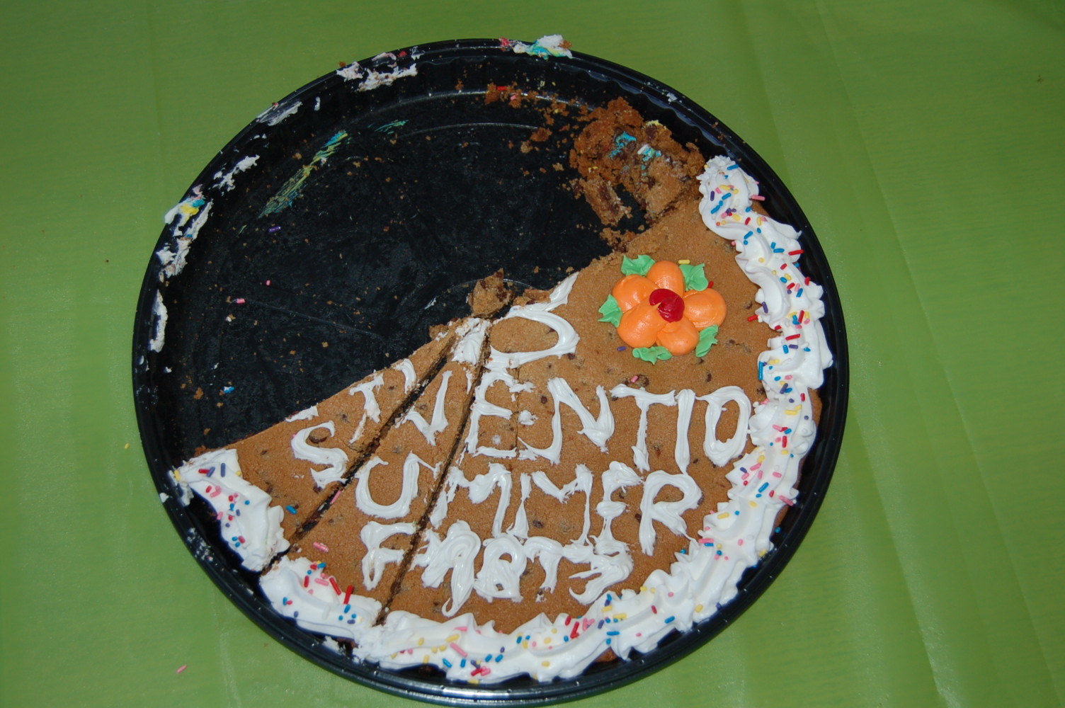Marzia's cake did not wait for the photographer