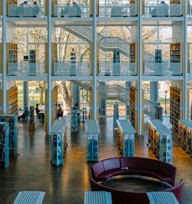 a big college library