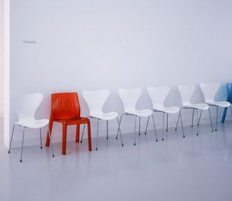Empty chairs in a waiting room