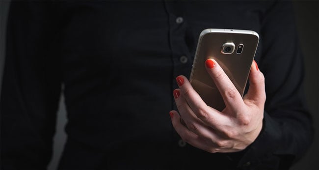 Girl holding a phone