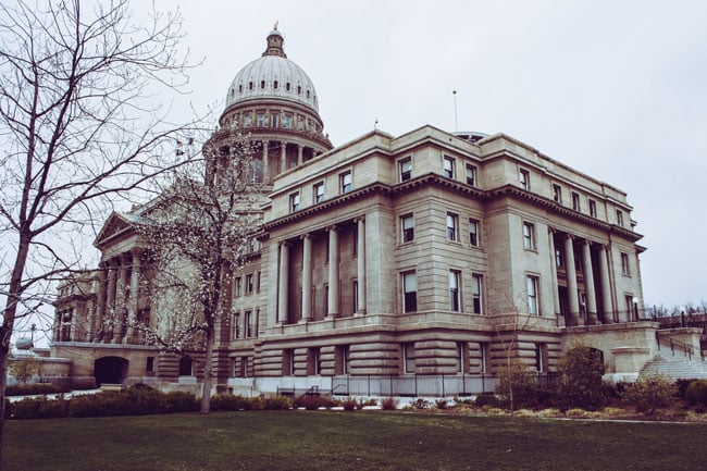 a government building stands alone