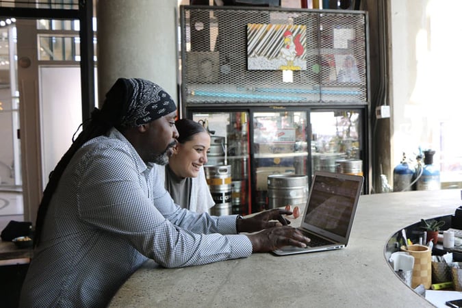people-laptop-counter